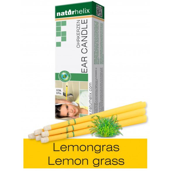 Naturhelix Ear Candles with Lemongrass Oil, 6pcs Pack