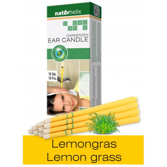 Naturhelix Ear Candles with Lemongrass Oil, 10pcs Pack