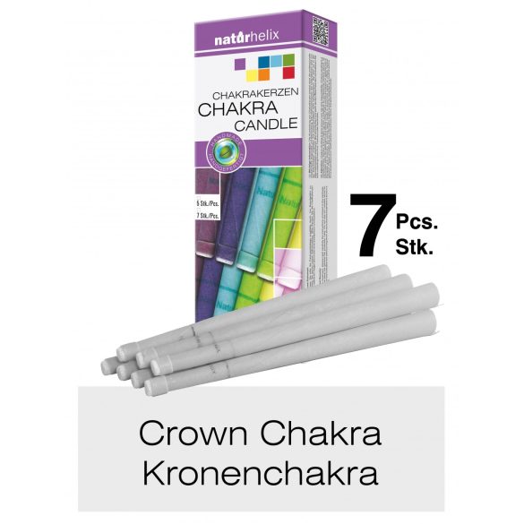 Candele Chakra - Chakra della Corona Naturhelix / Bianco, 7pz/cf