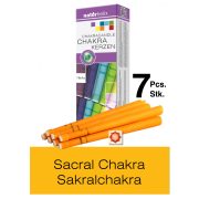 Naturhelix Chakrakerzen - Sakralchakra / Orange, 7er-Packung