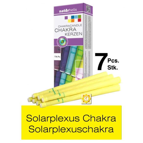 Naturhelix Chakrakerzen - Solarplexuschakra / Gelb, 7er-Packung