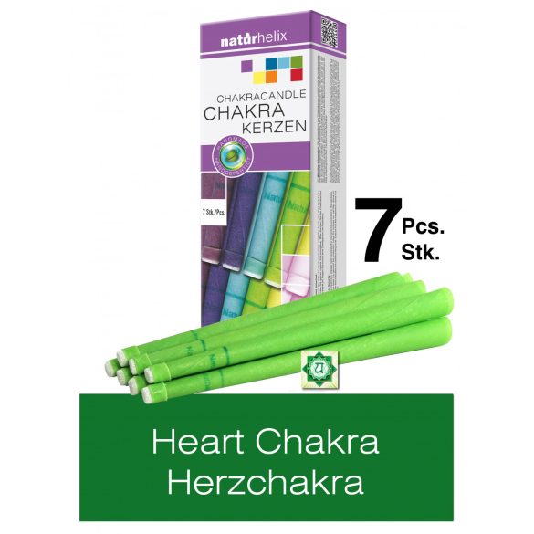 Naturhelix Chakra Candles Heart Chakra / Green, 7pcs Pack