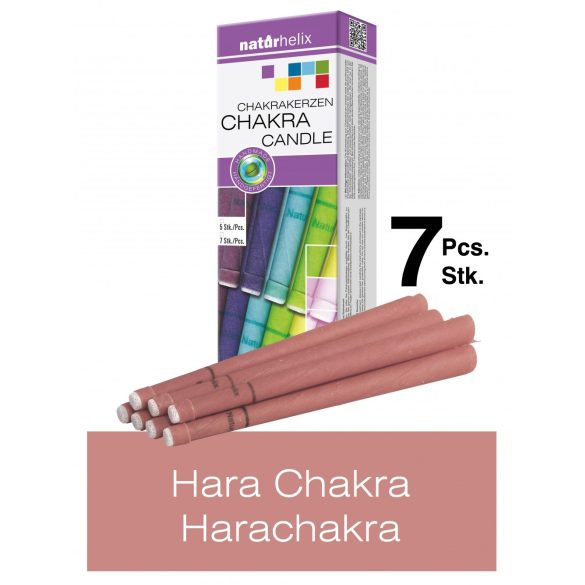 Candele Chakra - Chakra Hara  Naturhelix / Salmone, 7pz/cf