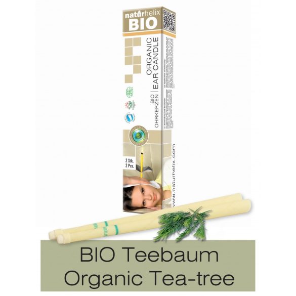 Candele Auricolari Biologiche Naturhelix con olio di Albero del Tè, 2pz/cf